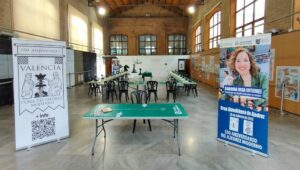 Sala del Complejo Cultural Deportivo Petxina que recrea la exposicion itinerante