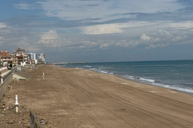 Trabajos de limpieza de las playas de Sueca