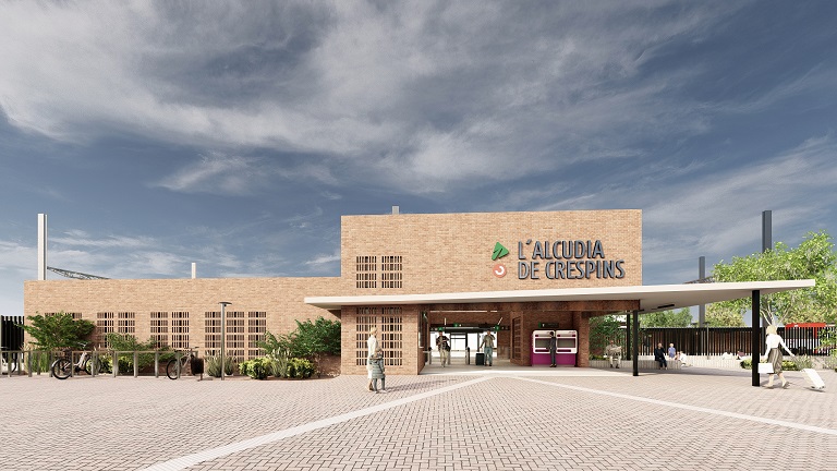 Imatge del projecte de la futura estació de l'Alcúdia de Crespins.