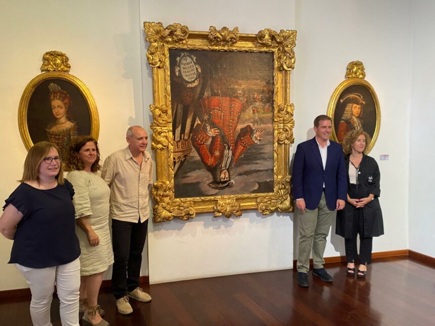 El quadre de Felip V torna a estar pentat cap per avall a Xàtiva.