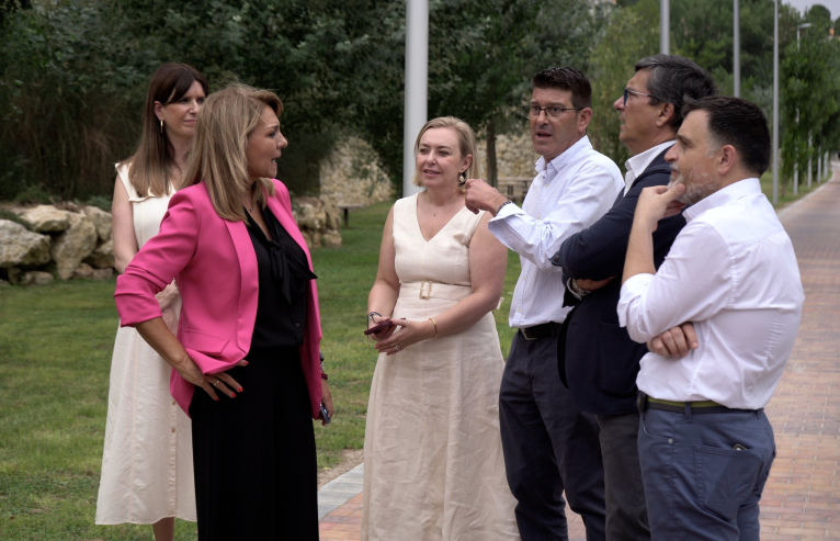 Susana Camarero, durant la seua visita a Ontinyent.