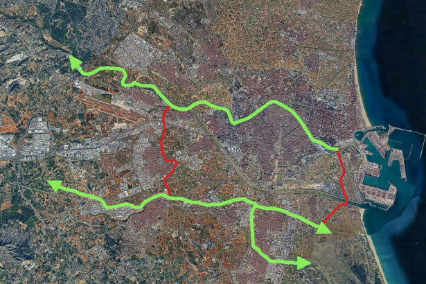 Mapa de la zona en la que se desarrollarán los parques en l'Horta Sud.
