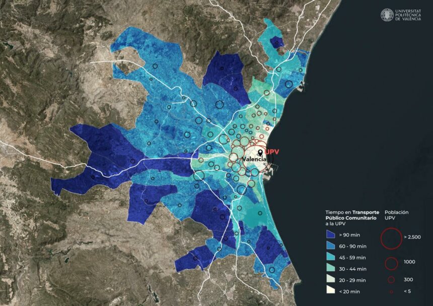 Mapa elaborado por el estudio de la UPV.