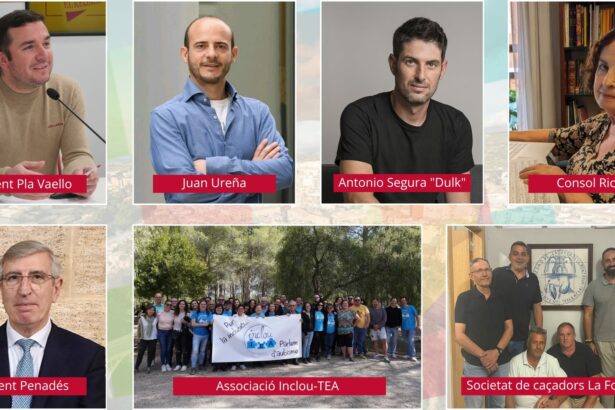 Guardonats amb els premis 9 d'Octubre d'Ontinyent.