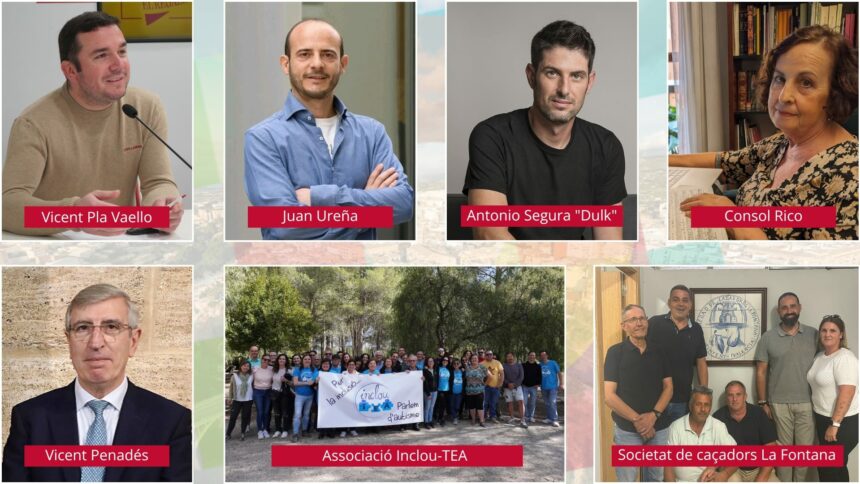 Guardonats amb els premis 9 d'Octubre d'Ontinyent.