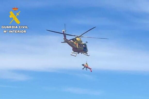 Imagen del rescate practicado en Tous.