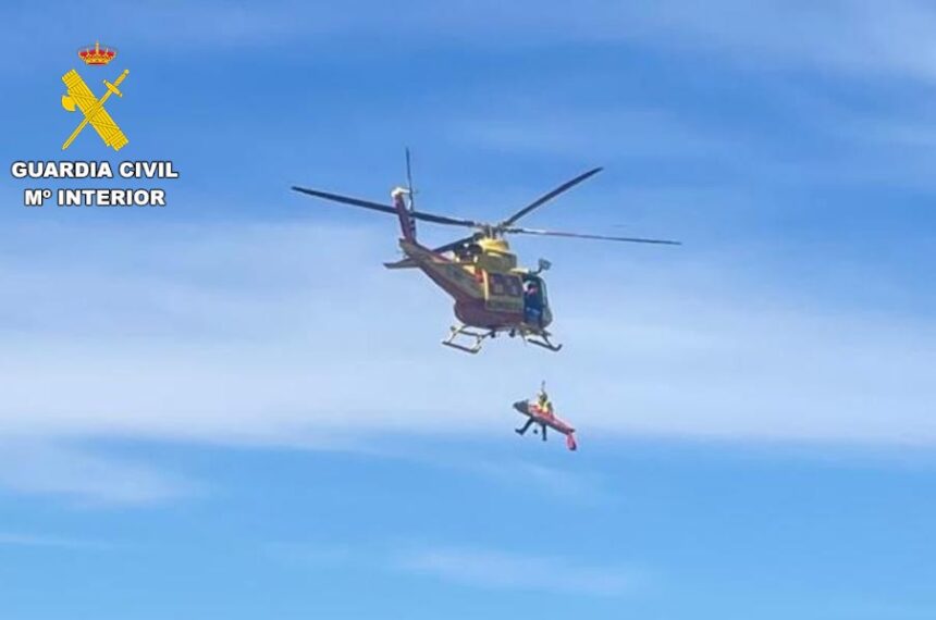 Imagen del rescate practicado en Tous.