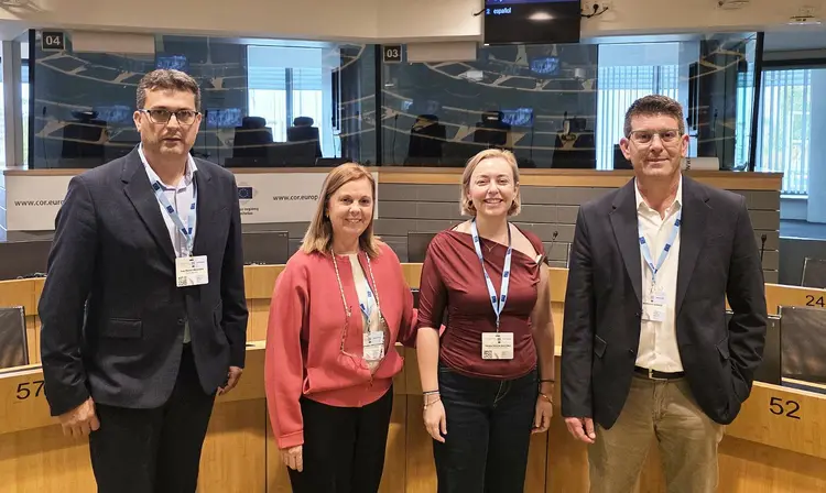 Membres de l'expedició valenciana a Brussel·les.