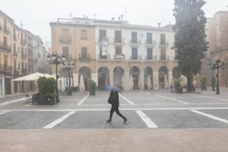 Imatge de la tromba d'aigua caiguda a Gandia.