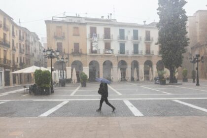 Imatge de la tromba d'aigua caiguda a Gandia.