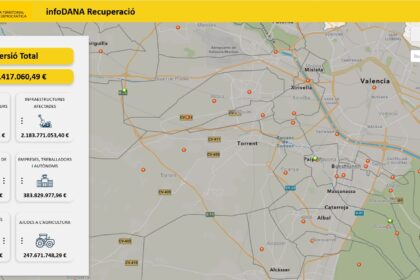 El Gobierno lanza un visor web para el seguimiento ciudadano de cómo se invierten los fondos de reconstrucción tras la dana 5 Imagen del visor web InfoDANA.