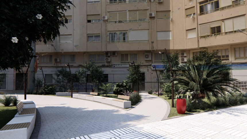 Imatge virtual del projecte de la futura plaça Luis Suñer d'Alzira.
