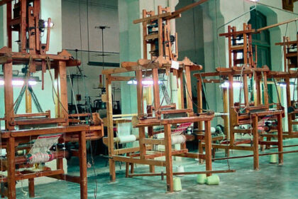 Telares del Museo Industrial de Alcoi.