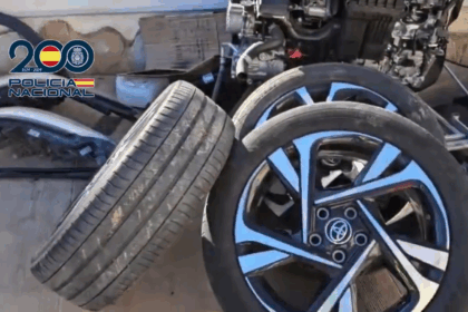 Piezas encontradas en el taller clandestino de La Nucía.