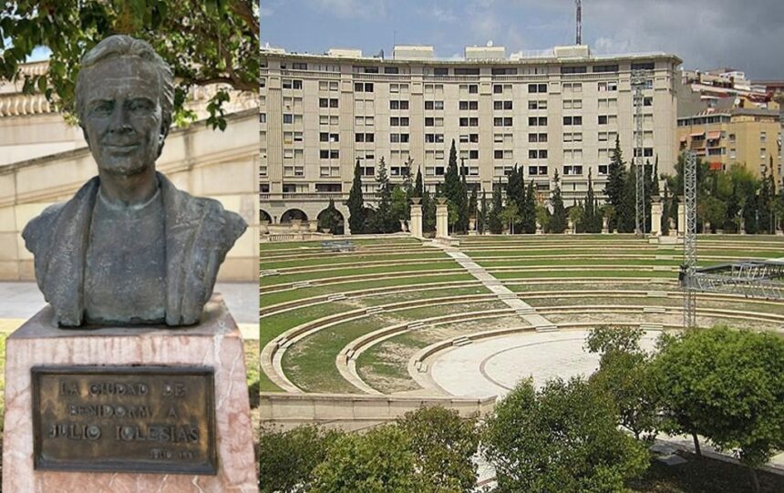 Bust de Julio Iglesias que té Benidorm al seu auditori que porta el seu nom.