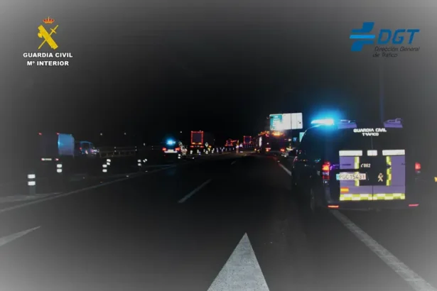 La Guàrdia Civil va interceptar al conductor 'kamikaze'.