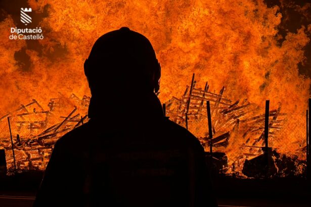 Imagen del incendio en Onda.