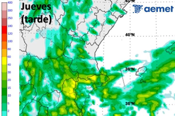 Mapa meteorológico de este jueves.