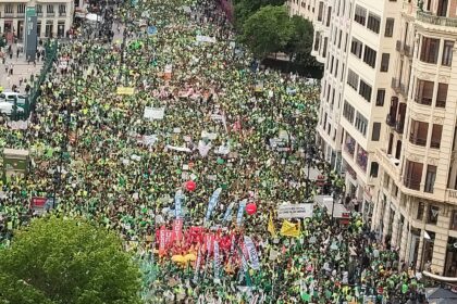 Manifestación de los profesores en València.
