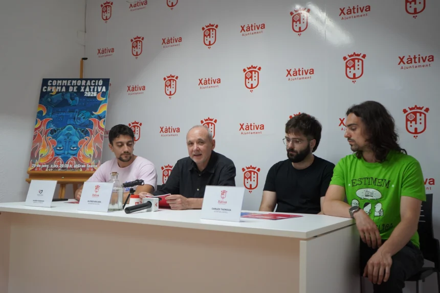 Presentació de l'espectacle commemoratiu de la crema de Xàtiva.