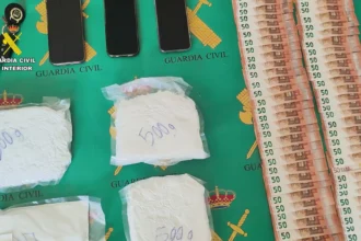 Material intervenido por la policía.