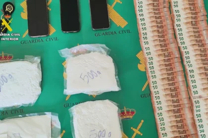 Material intervenido por la policía.