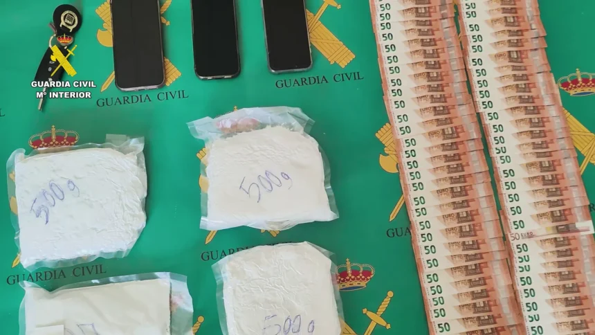 Material intervenido por la policía.