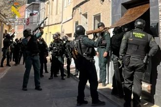 Imagen de la actuación de la Guardia Civil en Callosa de Segura.