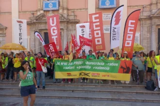 Protesta de los profesores en València.