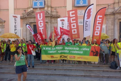 Protesta de los profesores en València.