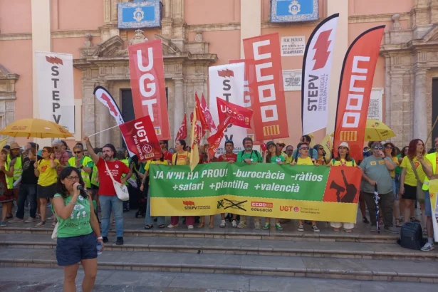 Protesta de los profesores en València.