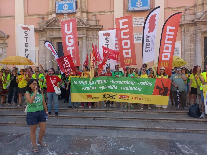 Protesta de los profesores en València.