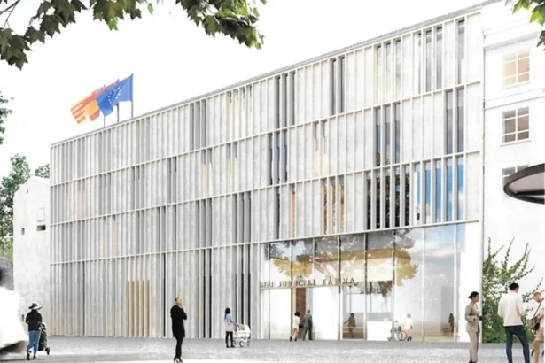 Imatge del projecte del Palau de Justícia de Xàtiva a l'antic Monestir de Santa Clara.