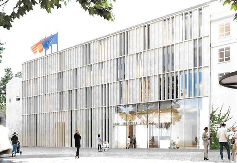 Imatge del projecte del Palau de Justícia de Xàtiva a l'antic Monestir de Santa Clara.