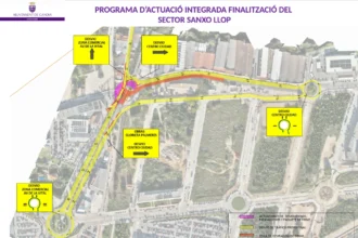 Mapa dels desviaments durant les obres.