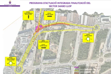 Mapa dels desviaments durant les obres.