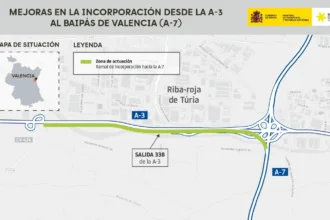Mapa de la intervención que realizará el Ministerio de Transportes.