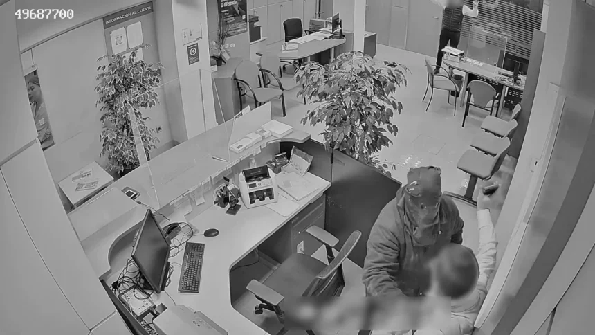 Imagen de uno de los atracos a un banco.