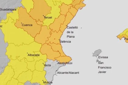 Mapa de alertas de la Comunitat Valenciana para este jueves.
