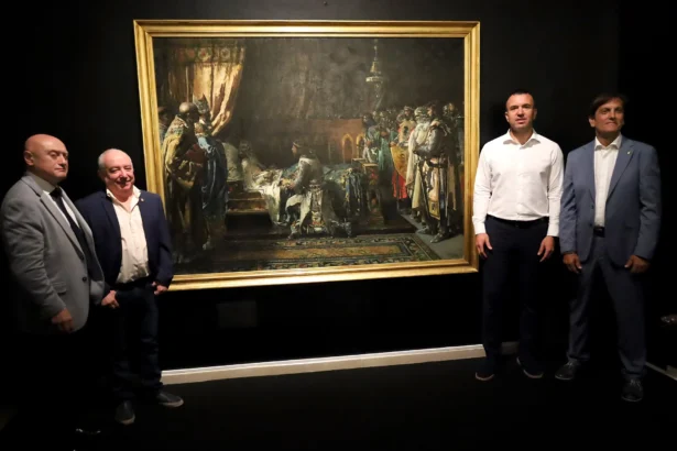 Quadre de Jaume I cedit per la Diputació de València a Jaume I.