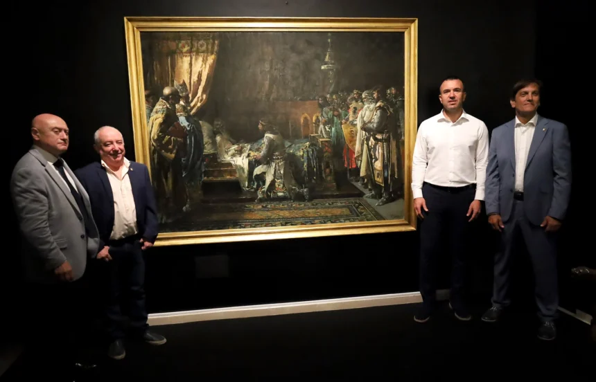 Quadre de Jaume I cedit per la Diputació de València a Jaume I.