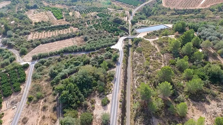 Via verda d'Ojos Negros al seu pas per Sagunt.
