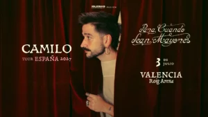 Camilo anuncia un concierto en el Roig Arena de València para presentar su nueva gira el 3 de julio 4 Cartel Concierto Camilo Roig Arena