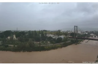 El río Serpis a su paso por Gandia.