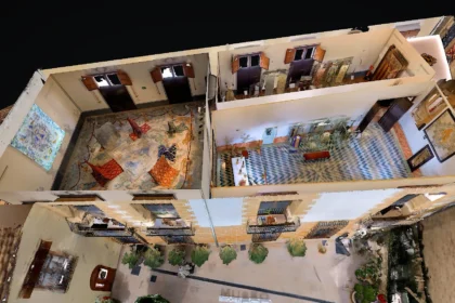 Recreación escaneada en 3D de un edificio histórico con sus estancias interiores a la vista