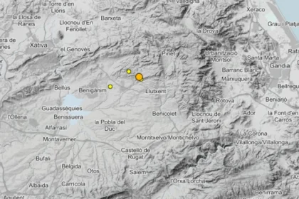 Mapa dels terratrèmols propers a Quatretonda.