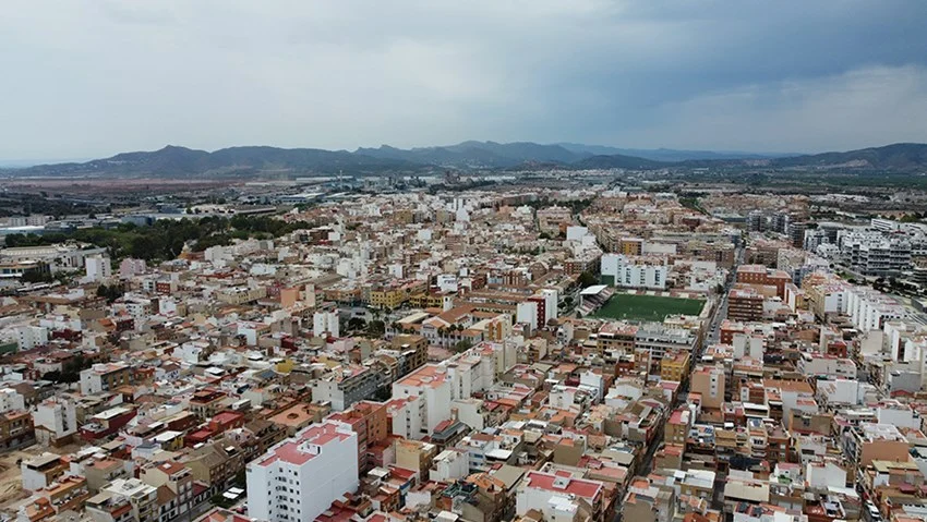 Vista aèria del port de Sagunt.