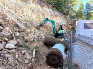 La Diputació estabiliza un talud junto al depósito de agua potable de Sumacàrcer 16 sumacarcer 1